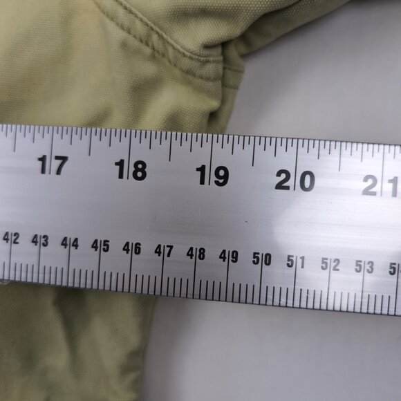 Vintage L.L. Bean Women's Light Green Denim Jacket Zipped Pockets, Small - Picture 9 of 10